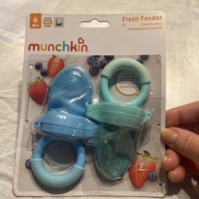NEW Munchkin Fresh Food baby Toddler Feeder Assorted Colors Set of 2 Blue Green