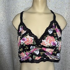Torrid Curve Black Floral Bralette, Size 2 18-20 