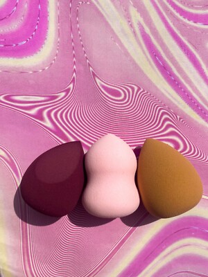 3 Stück BEAUTY Mixer flauschig Make-up Schwamm Mixer Applikator Foundation Puff