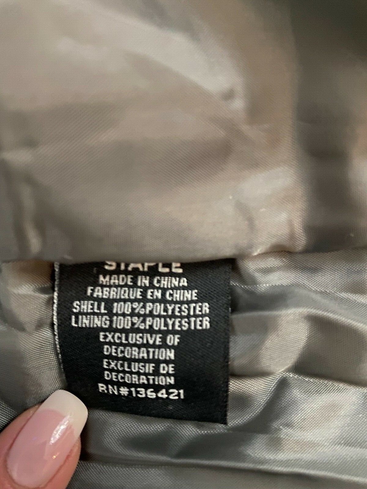 Giubbotto Bomber Uomo Staple Grigio Piccione 3XL foto 4