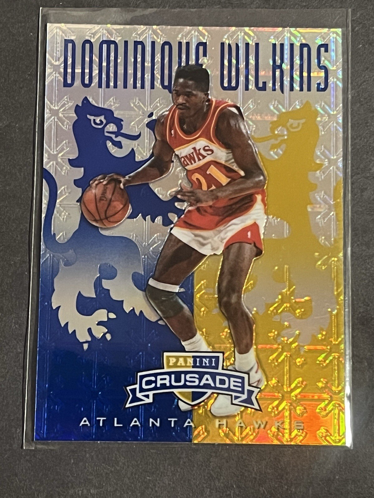 2012-13 Panini Crusade Crusade Blue Dominique Wilkins #71 Atlanta Hawks HOF