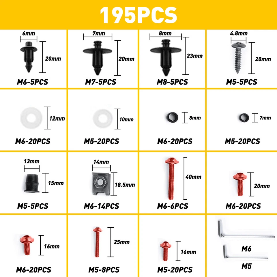 CNC Complete Fairing Bolts Kit Bodywork Screws Fasteners Fit For Kawasaki Ninja - Image 3 of 4