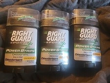 3 Discontinued Right Guard Sport POWER STRIPE Overdrive Deodorant 2.25oz
