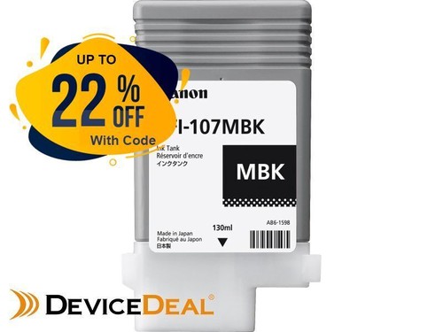 Canon PFI107 Schwarz Tintenpatrone - CLI-8, 13ml, Für Foto- & Farbdruck, ChromaLife100
