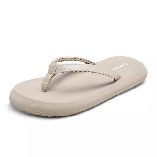 Damen-Flip-Flops Fußgewölbestütze weiche Polster leichte Strand-Riemensandalen - Bild 11 von 30