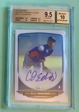 2013 Bowman Chrome Prospects #BCP-CE - C. J. Edwards AUTO - BGS 9.5/10