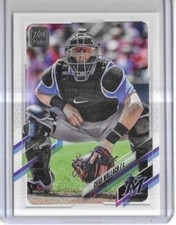 2021 Topps #593 Chad Wallach Miami Marlins