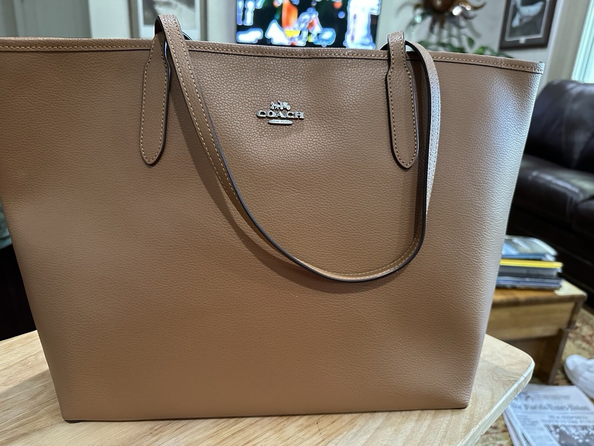 Coach CR111 Leather City Tote Shoulder Bag in Saddle NWT | eBay