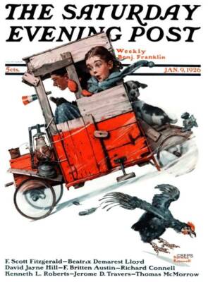 Vintage Saturday Evening Post January 9, 1926 Cover Poster Print 17x12