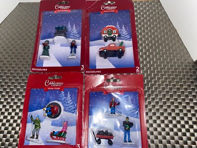 Cobblestone Collections Christmas Miniatures 4 unopened packages (11 pcs total)