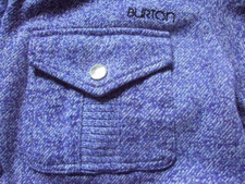 BURTON Marled Purple Black Chunky Insulated Thick Jacket Coat Sweatshirt Size XL