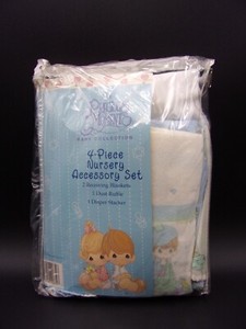 Precious Moments Nursery Set Accessory Receiving Blankets Dust Ruffle Vintage