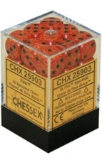 Chessex Dice d6 Sets Speckled Fire Orange 36 12mm Six Sided Die CHX 25903