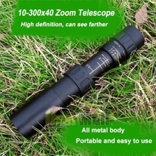 Super High Power 10-300X40mm Portable HD Monocular Telescope Single Outdoor