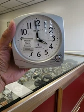 SEIKO MELODY ALARM CLOCK SNOOZE QHP008SLH 🎁 NO BOX!!!!