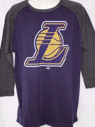 NEW Infant Toddler Majestic NBA Los Angeles Lakers 3/4 Sleeve Raglan Shirt - Picture 1 of 1