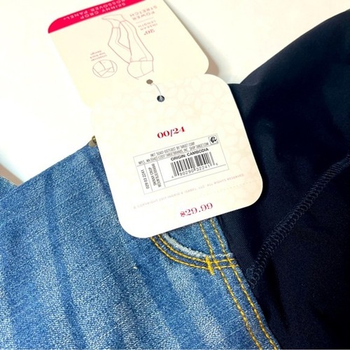 Isabel Umstandsjeans Crossover Panel dünne kurze blaue Jeans mit Power Stretch. Neu! - Bild 8 von 11