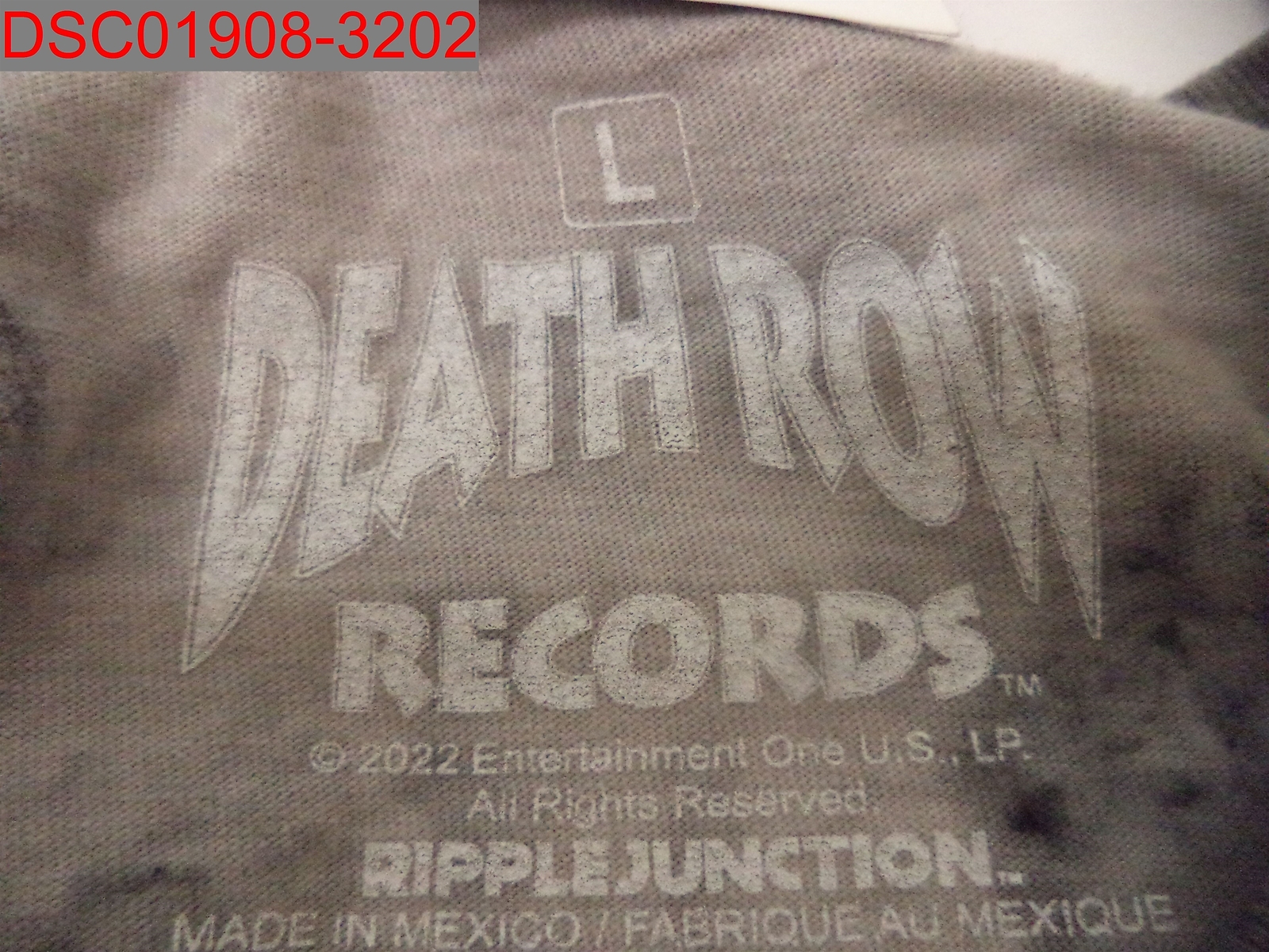 FILA T shirt Hot Topics x Death Row Records adulto nera lavaggio candeggina logo L 1161019