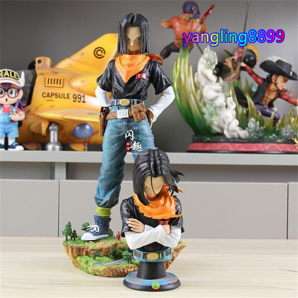 コミック・アニメ Anime Prize Figure Bulk Lot 17pcs Japan Android 17 Figure w/ Base + bust Statue Japan Anime Model Figurine