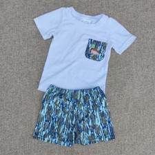 Baby Boys Summer Sibling Mallard Duck Camouflage Shorts Outfit With Pocket