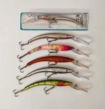 (6) Reef Runner 800 Series Deep Diver Crankbait Fishing Lures Lot of 6