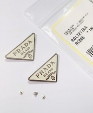 PRADA PR 13ZS Sunglasses White Silver Replacement Temple Logo Icon W/Screws