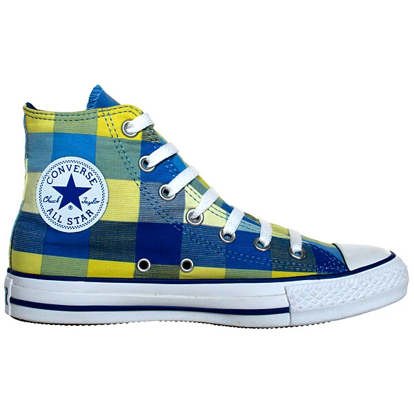 Converse Chucks EU 38  5,5 Blau Gelb Plaid Kariert CHUCK TAYLOR ALL STAR 108679 - Bild 1 von 2