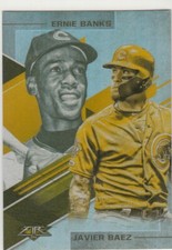 2019 Topps Fire Insert Lasting Legacies Gold Minted ERNIE BANKS/JAVIER BAEZ Cubs