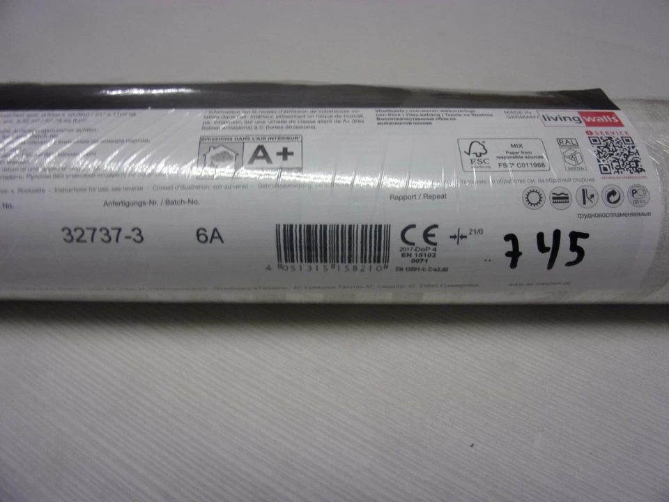 3 Rollen Titanium, Vliestapete,Azteken,Vintage,Creme,Silber   32737-3-6A - Bild 4 von 4