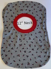 Bib 12" Neck Pull Over Head T-Shirt Special Needs Drool cotton polyester blend