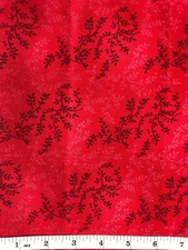 Tiny Vines Mottled Quilt Fabric - Cherry Red - Half Yard