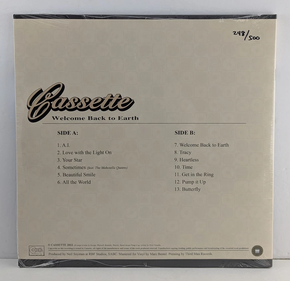 Cassette Welcome Back to Earth 12" Vinyl LP 2022 180g Third Man Records - Image 3 of 4