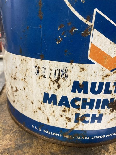 Chevron Vintage 5 Gal. Lata de aceite multimáquina aceite ICH Standard Oil Co. Rheem 68 - Imagen 4 de 24