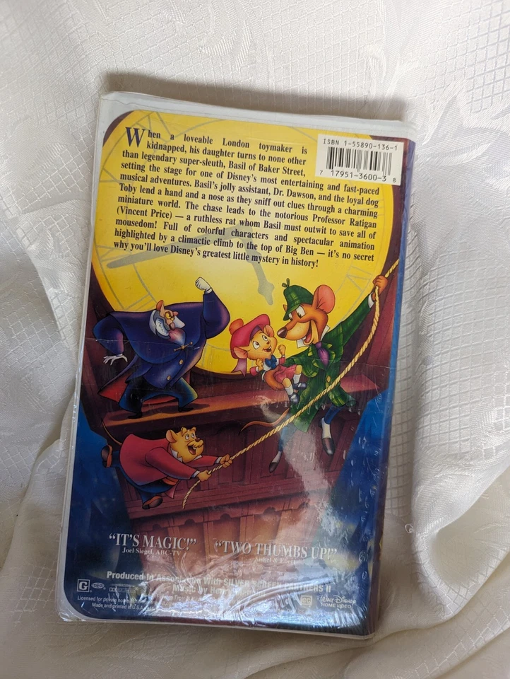 Walt Disney’s The Great Mouse Detective - VHS - SEALED- Brand New Black Diamond - Image 2 of 4