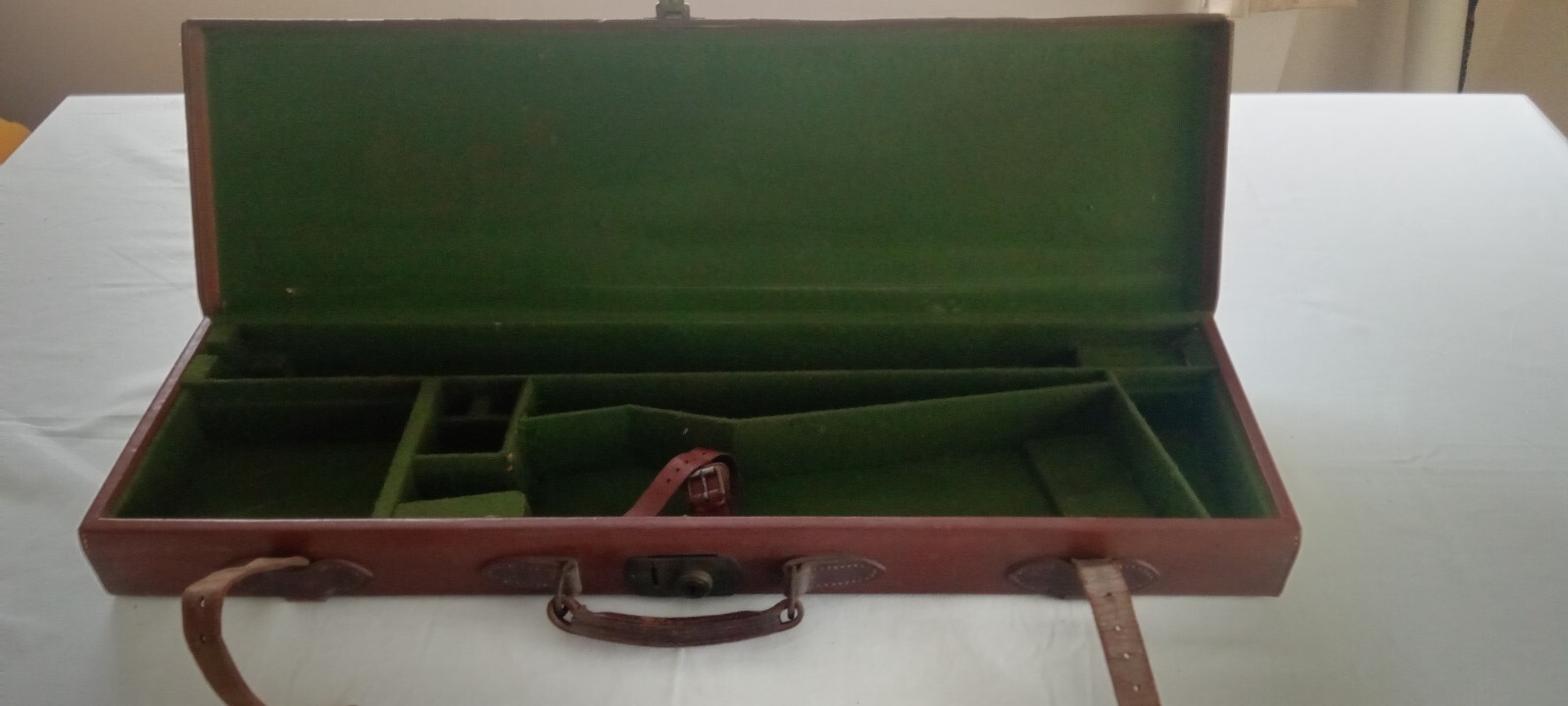Vintage leather hard shell gun case eBay