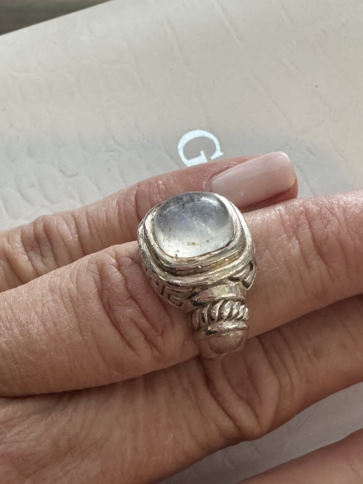 Gorgeous Unique Opalescent Sterling Silver Statem… - image 5