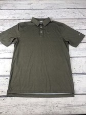 Straight Down Shirt M Performance Polo Golf All Over Print -Olive Green