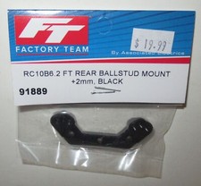 Team Associated Factory RC10B6.2 Aluminum Rear Ballstud Mount 2mm Black 91889