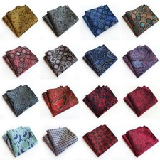 Men Paisley Handkerchief Wedding Business Flower Jacquard Party Pocket Square