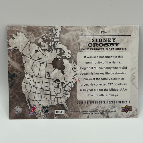 2008-09 Upper Deck Favourite Sons Sidney Crosby #4 - Picture 2 of 2