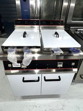 Twin Tank Deep Fat Fryers 2x30 Litres 4 Basket Free Standing Electric BRAND NEW