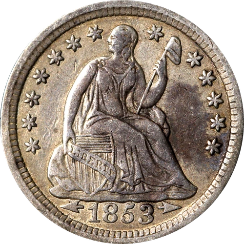 1853-P Seated Liberty Half Dime