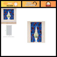 Spiderman 63" Window Curtain Drapery Set - 4pc 2 Panels, 2 Tie Backs