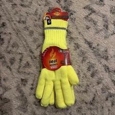 Heat Holders Men's Worxx Thermal Gloves-Bright Yellow-M/L Brand NEW