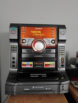 Sony LBT-ZX6 5 Disc CD Changer MP3 Cassette Stereo System Black