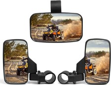 UTV Rear View Mirror And Center View Mirror With 1.75" to 2" Roll Bar Cage