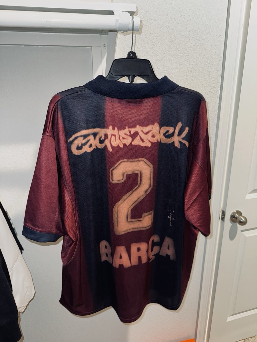 CJ X NIKE X FC BARCELONA RETRO 2000/01 HOME SKELETONJERSEY XL | eBay