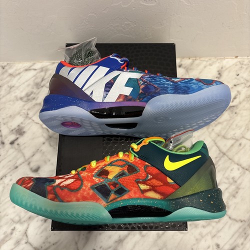 Size 8 - Nike Kobe 8 Premium What The Kobe Red Blue Green Rare - Picture 3 of 9
