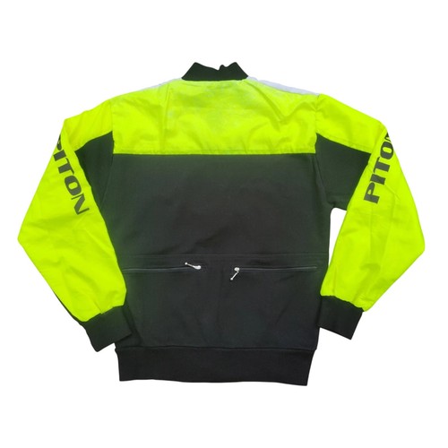 Snape Trix Vintage 90S Veste Tracktop Cycliste Coupe-Vent Jaune Fluo TAILLE S - Photo 4 sur 9