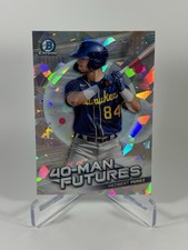 2021 Bowman Chrome #FMF-11 40-Man Futures Atomic Refractor Hedbert Perez /150